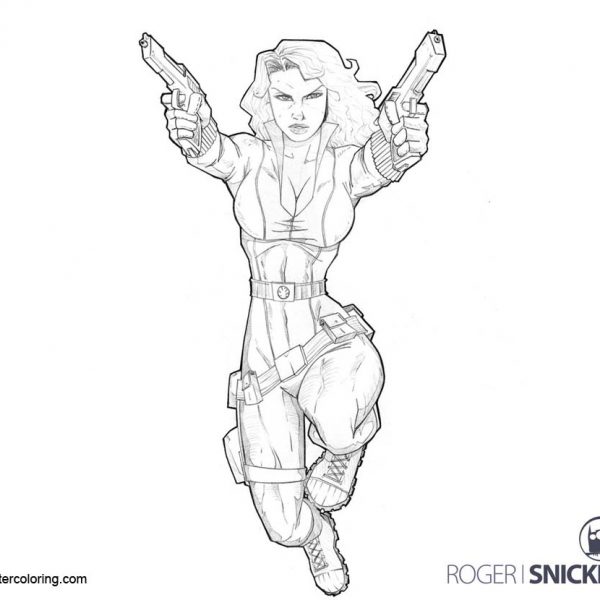 Black Widow from Marvel Coloring Pages - Free Printable Coloring Pages