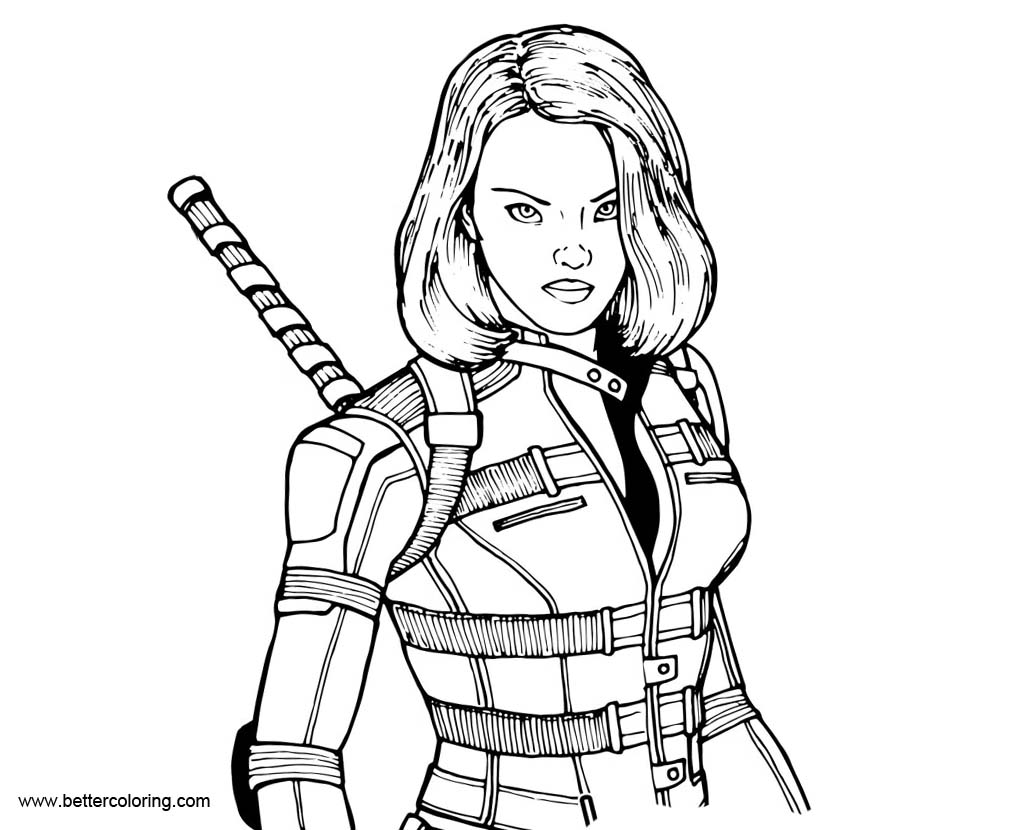 Black Widow Printable Coloring Pages Printable Templates