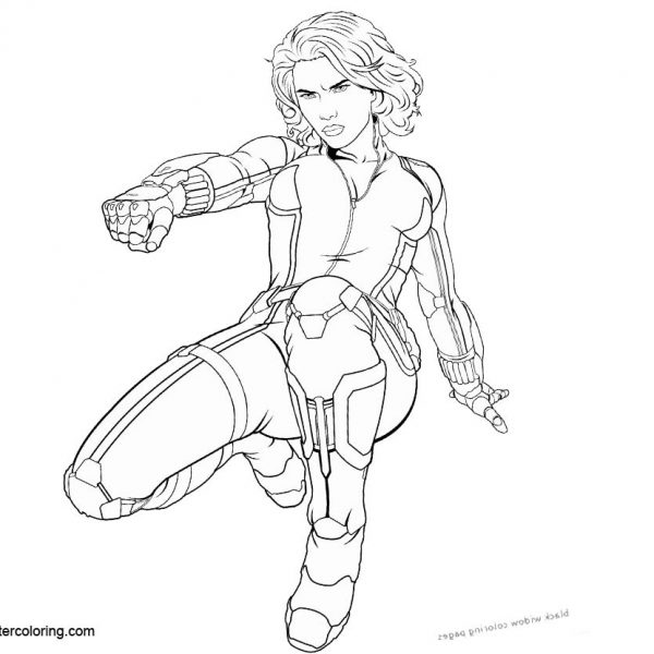 LEGO Black Widow Coloring Pages Black and White - Free Printable