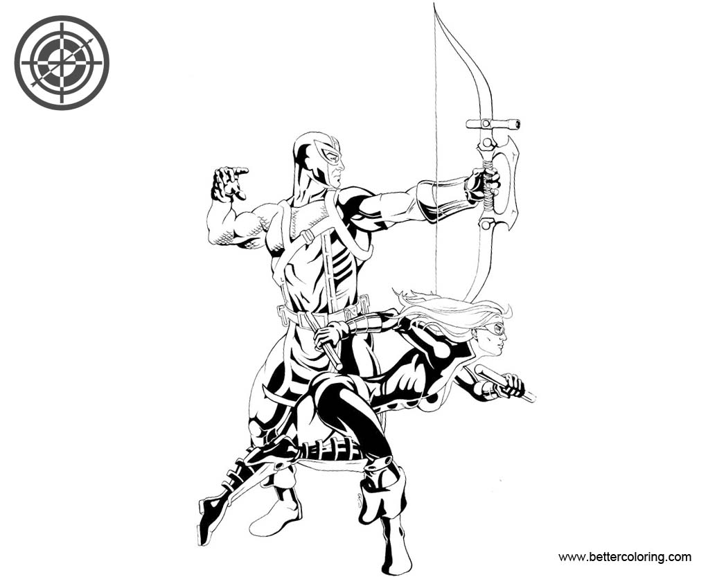 Free Mockingbird and Hawkeye Coloring Pages printable