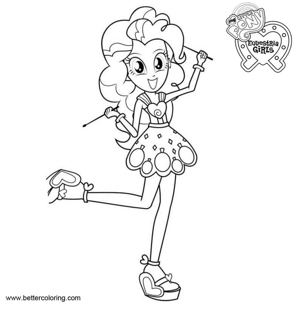 Free My Little Pony Equestria Girls Coloring Pages Dancing Gril printable
