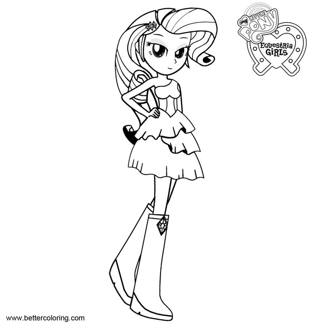 My Little Pony Equestria Girls Coloring Pages Rarity ...