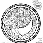 My Little Pony Equestria Girls Coloring Pages Stained Glass Template