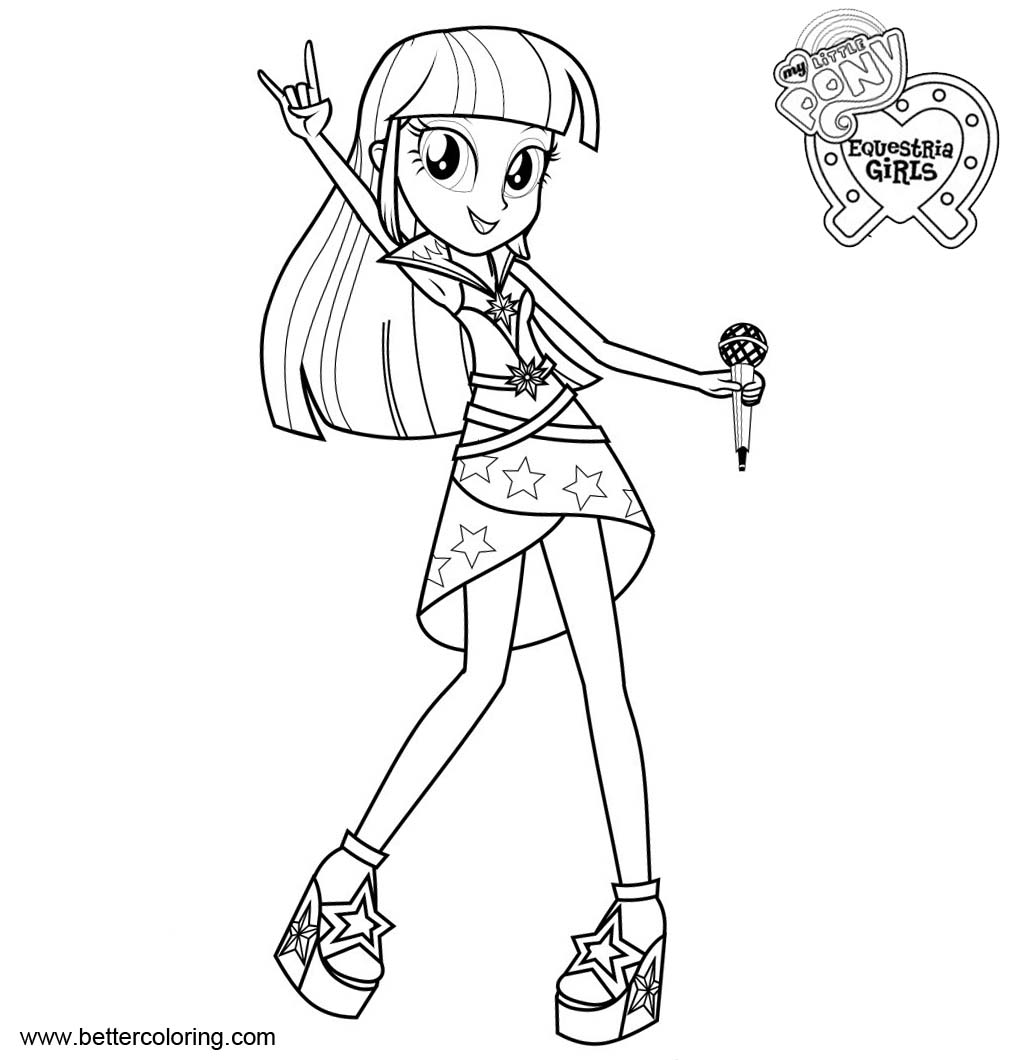 Free My Little Pony Equestria Girls Coloring Pages Twilight Sparkle printable