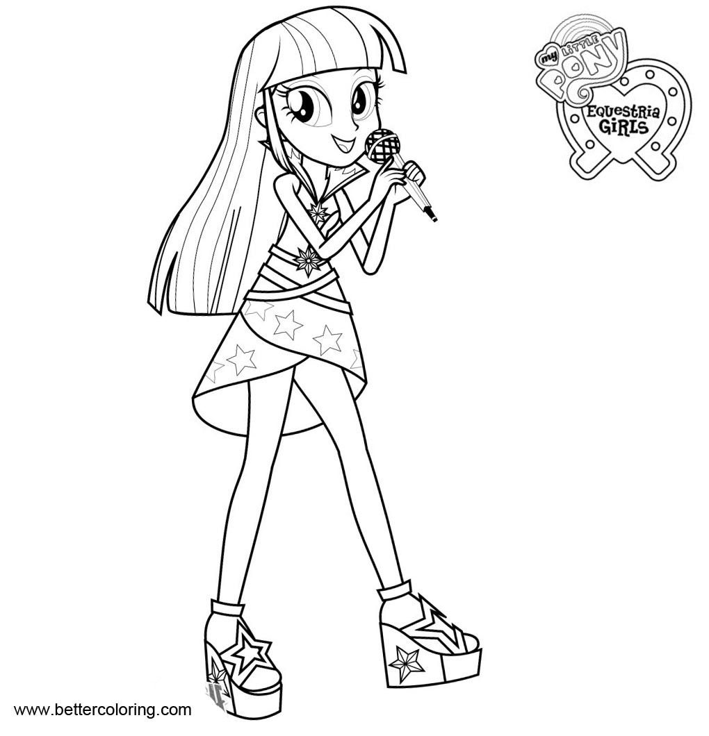 My Little Pony Equestria Girls Twilight Coloring Pages - Free Printable