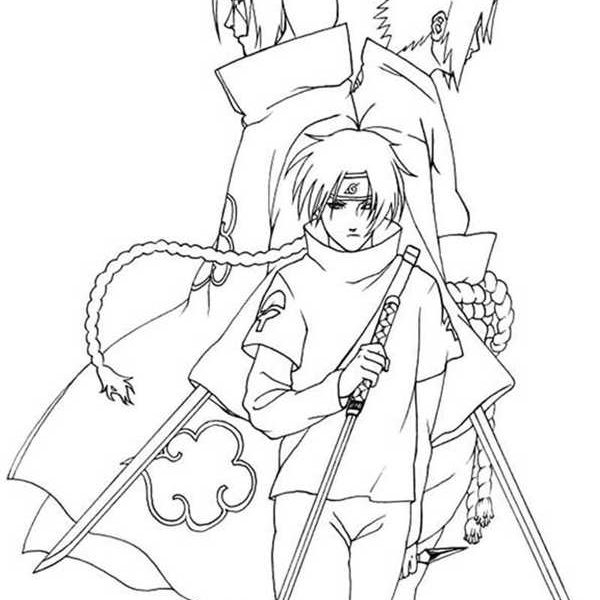 Naruto Coloring Pages Naruto with Nine Tailed Fox - Free Printable