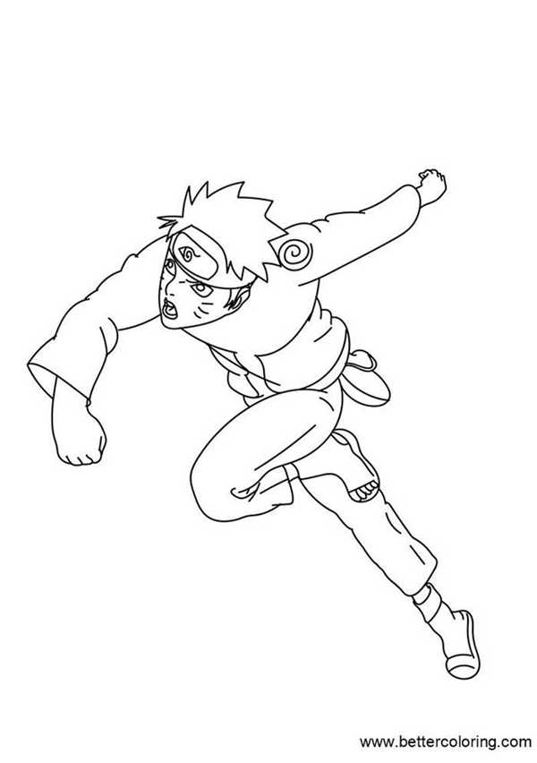 Free Naruto Coloring Pages Fighting printable