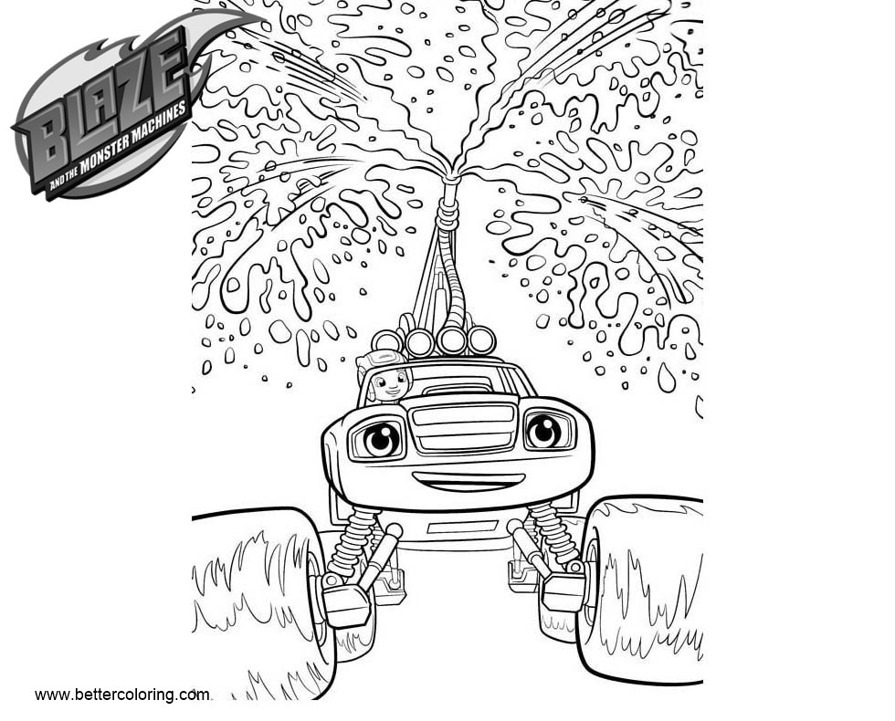 Free New Blaze and the Monster Machines Coloring Pages printable