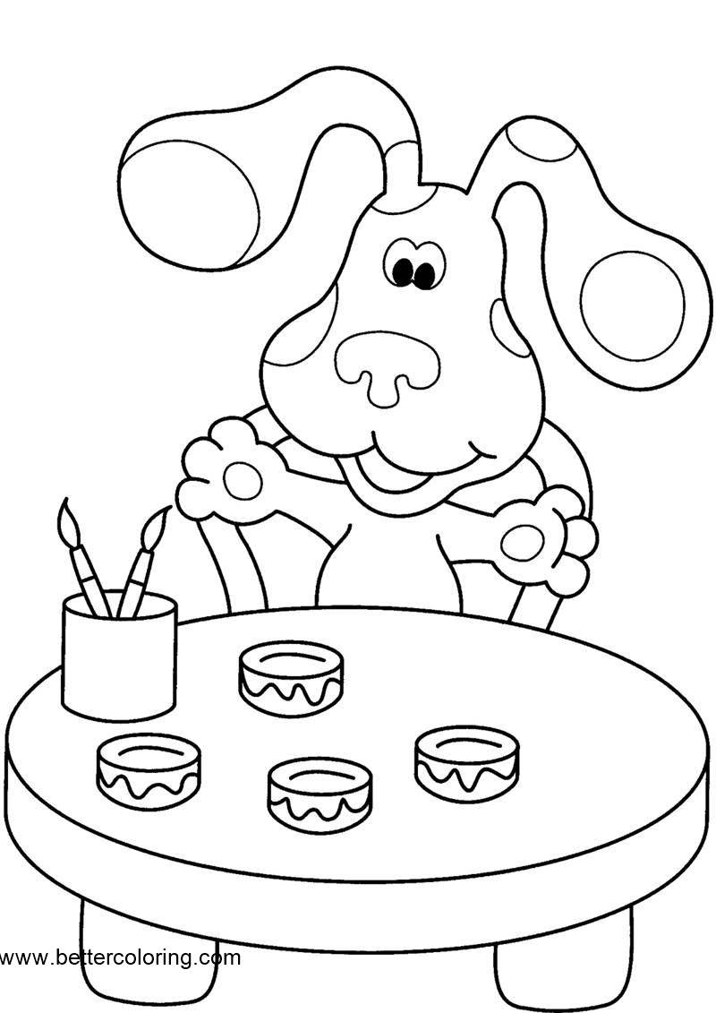 Painter Blue s Clues Coloring Pages Free Printable Coloring Pages