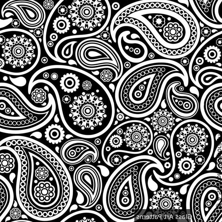 Free Paisley Coloring Pages Glass Pattern printable