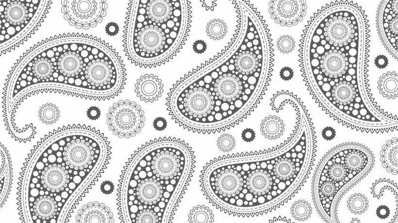 Free Pattern of Paisley Coloring Pages printable