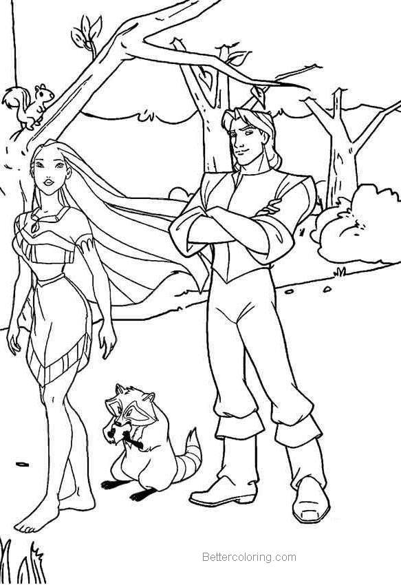 Free Pocahontas Coloring Pages And John Smith printable