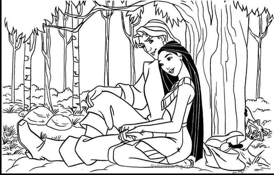 Free Pocahontas Coloring Pages Characters printable
