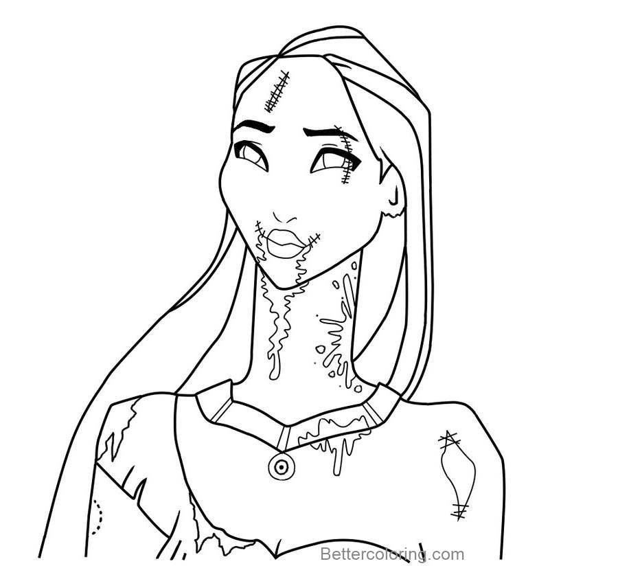 Free Pocahontas Coloring Pages by Serene Shadow printable