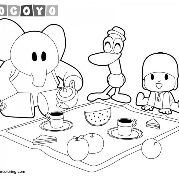 Pocoyo Coloring Pages Characters - Free Printable Coloring Pages
