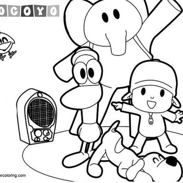 Pocoyo Coloring Pages Racing - Free Printable Coloring Pages