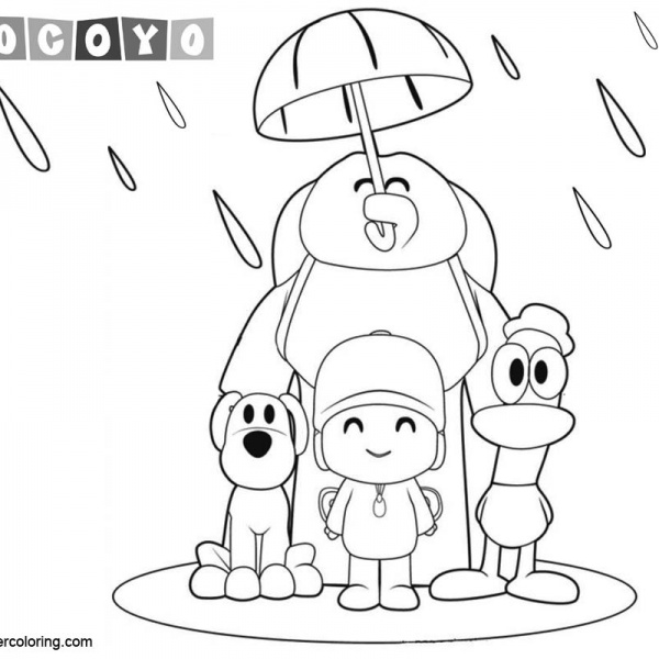 Pocoyo Coloring Pages Racing - Free Printable Coloring Pages
