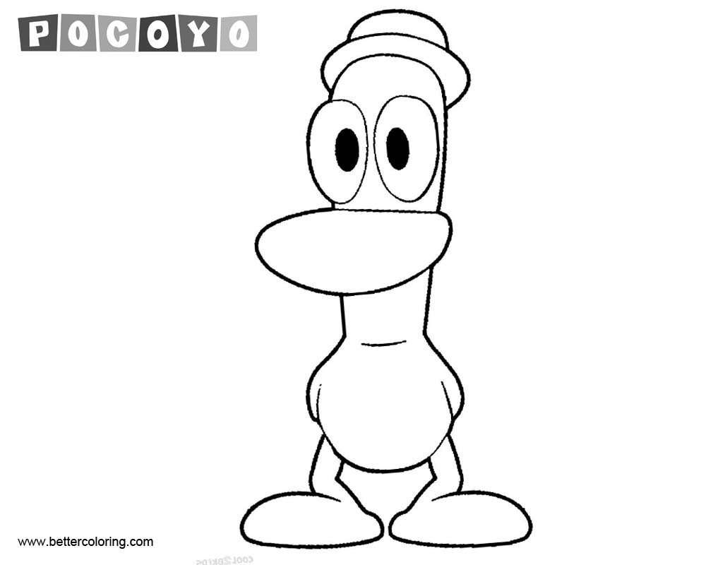 Free Pocoyo Coloring Pages Pato printable