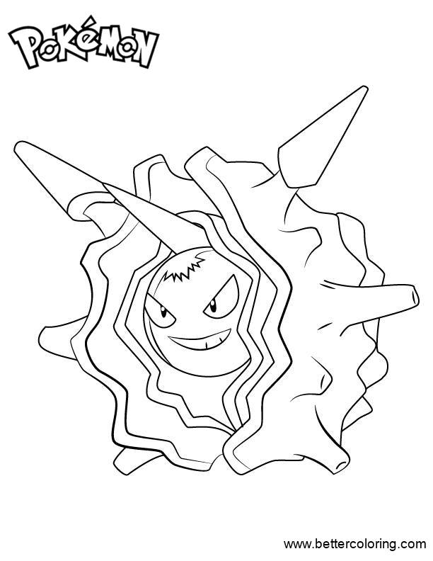 Free Pokemon Coloring Pages Cloyster printable