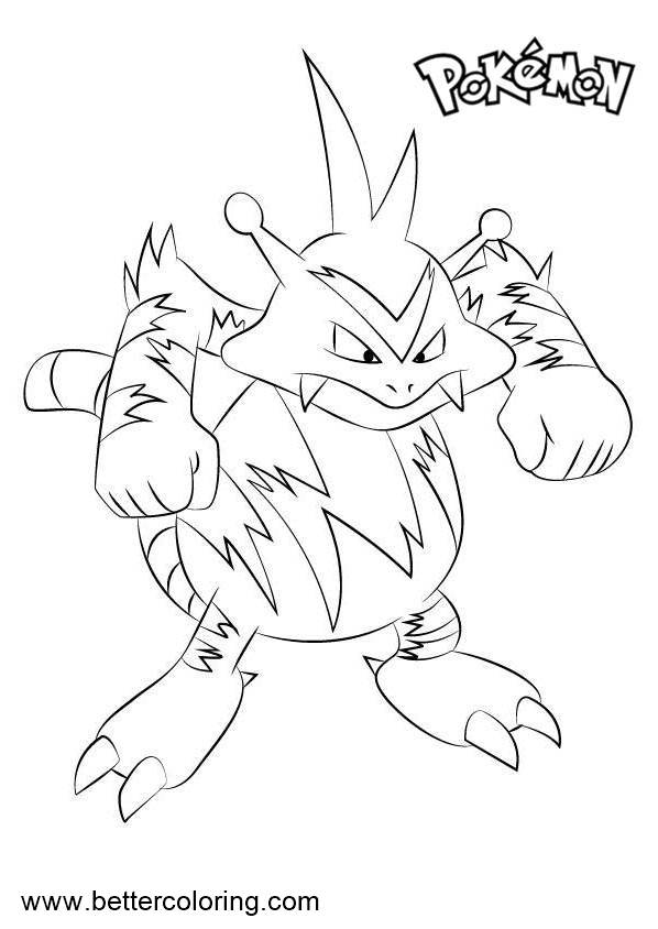  Pokemon  Coloring  Pages  Electabuzz  Free Printable 