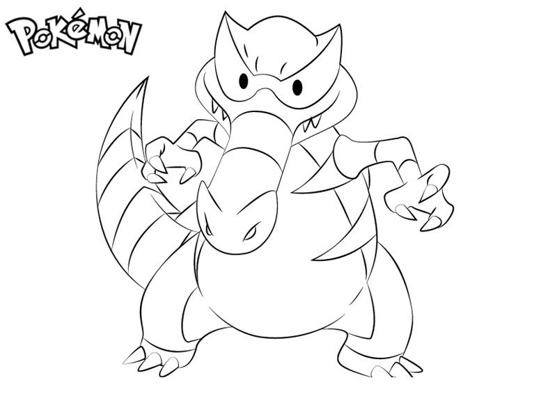 Free Pokemon Coloring Pages Krookodile printable