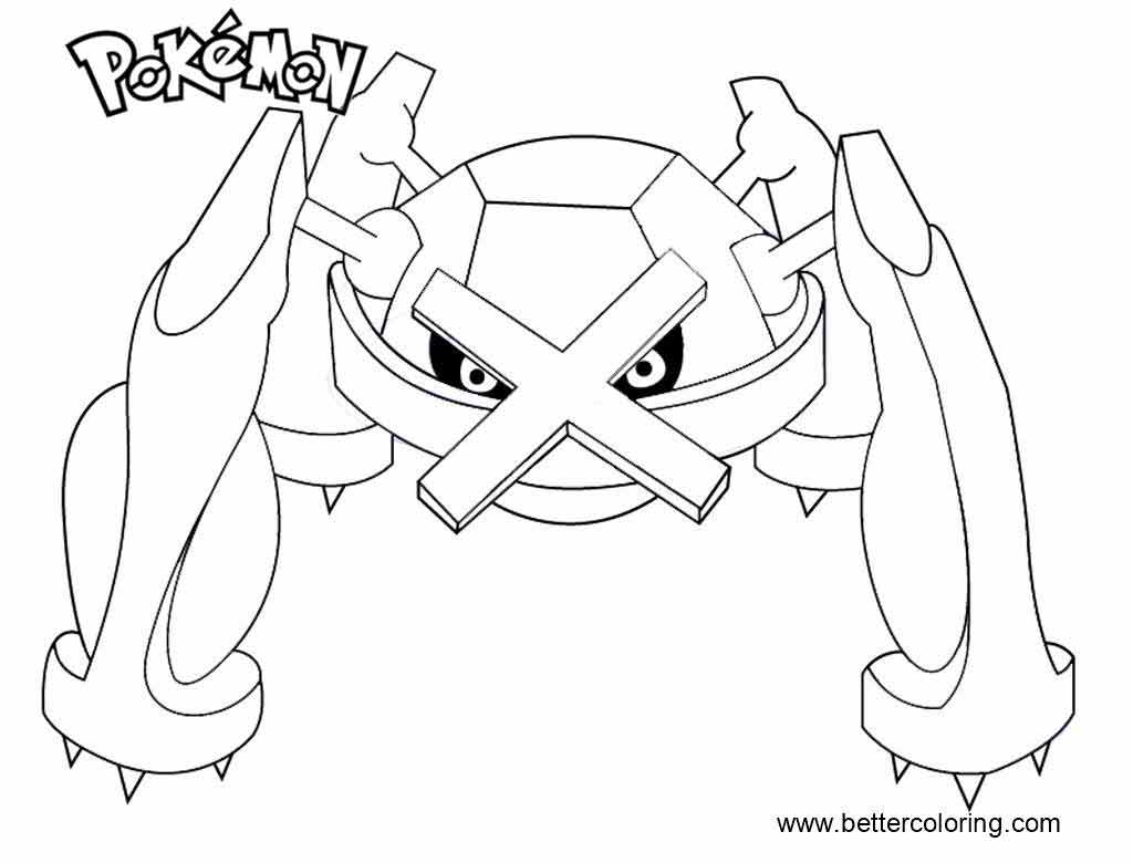Free Pokemon Coloring Pages Metagross printable