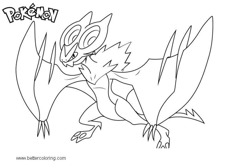 Free Pokemon Coloring Pages Noivern printable