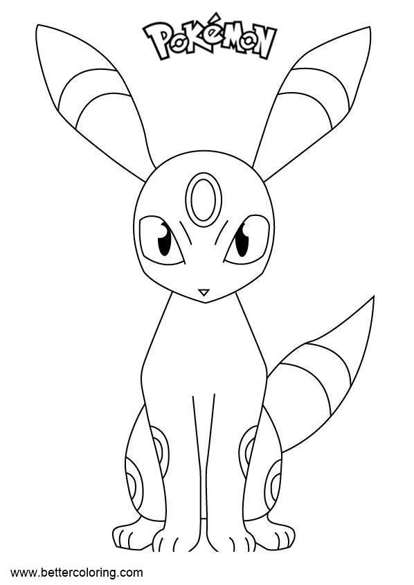 Umbreon Coloring Pages Printable