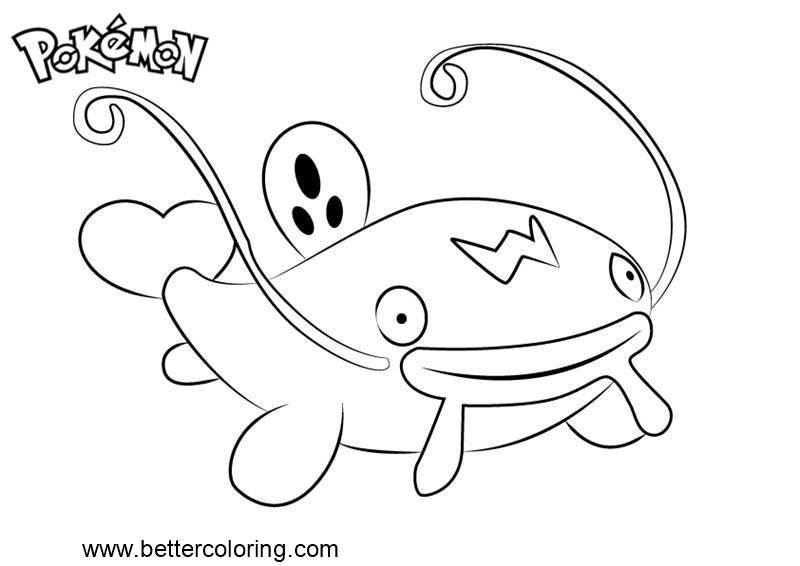  Pokemon  Coloring  Pages  Whiscash Free Printable  Coloring  