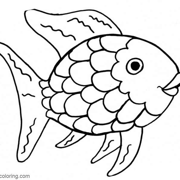 Rainbow Fish Coloring Pages Color by Numbers - Free Printable Coloring