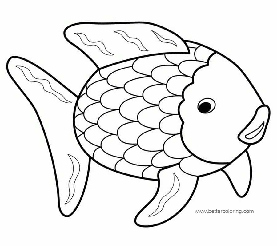 Free Rainbow Fish Coloring Pages Cartoon Images printable