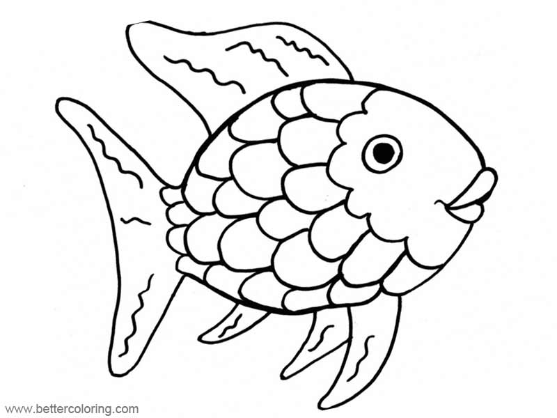 Rainbow Fish Coloring Page 4