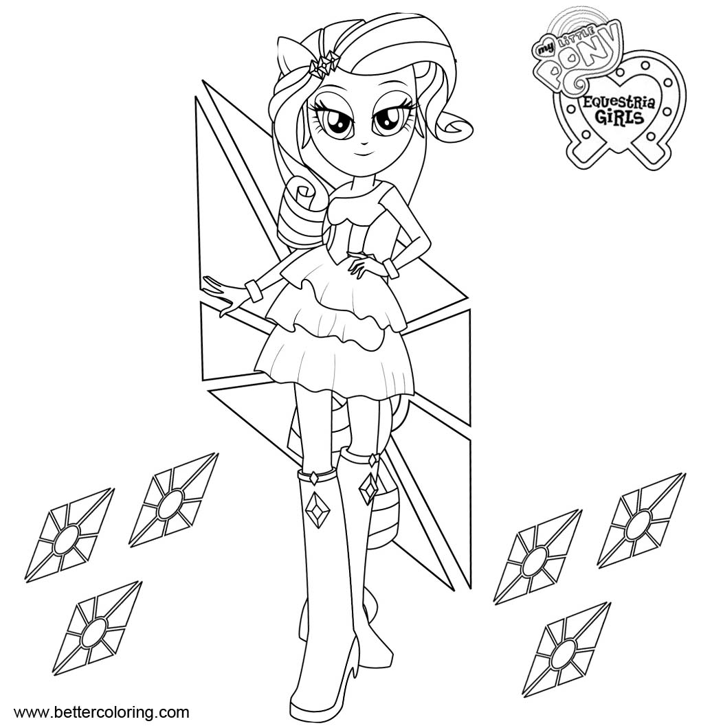 Free Rarity from My Little Pony Equestria Girls Coloring Pages printable