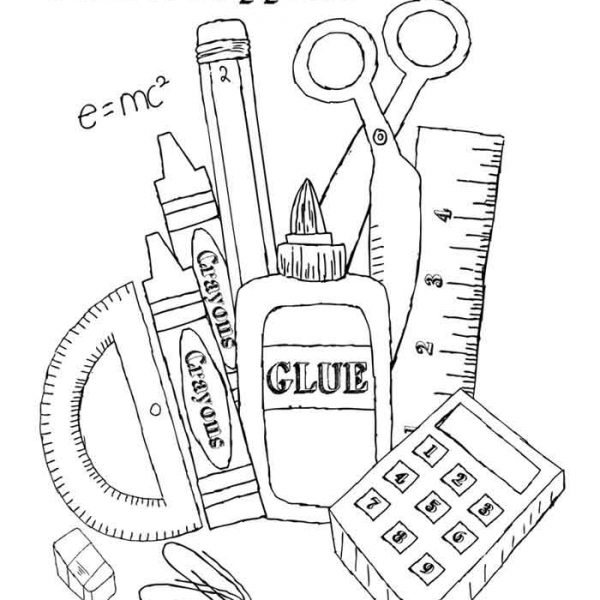 School Supplies List Coloring Pages Free Printable Coloring Pages