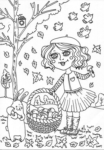 Free September Coloring Pages Peppy and Bunny printable