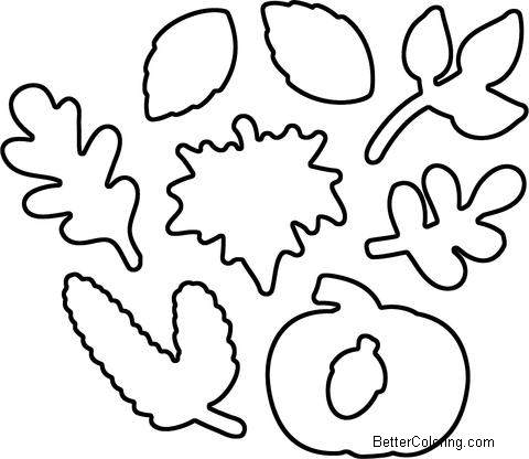 Free September Coloring Pages Simple Leaves printable