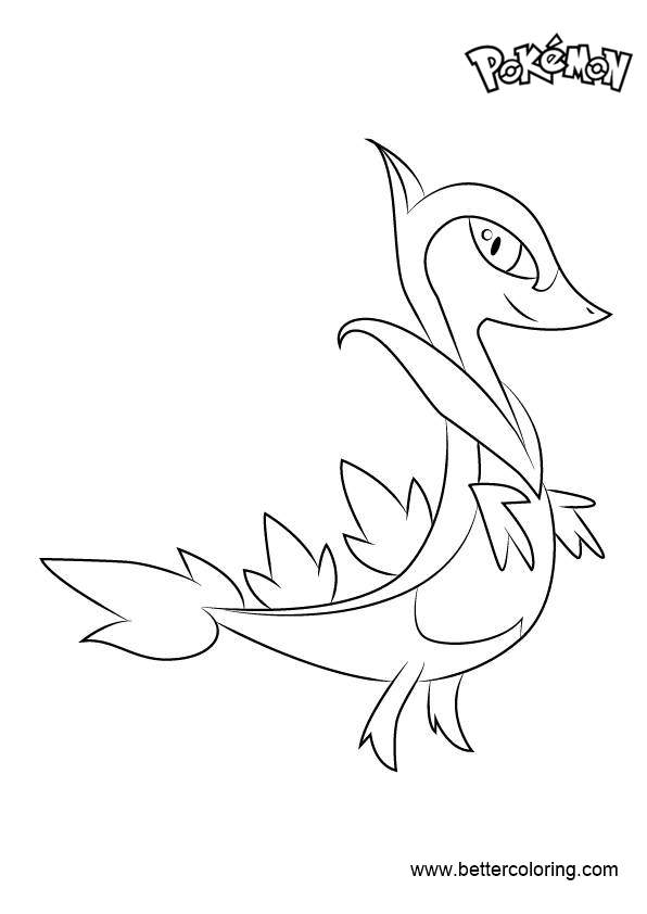 Free Servine from Pokemon Coloring Pages printable