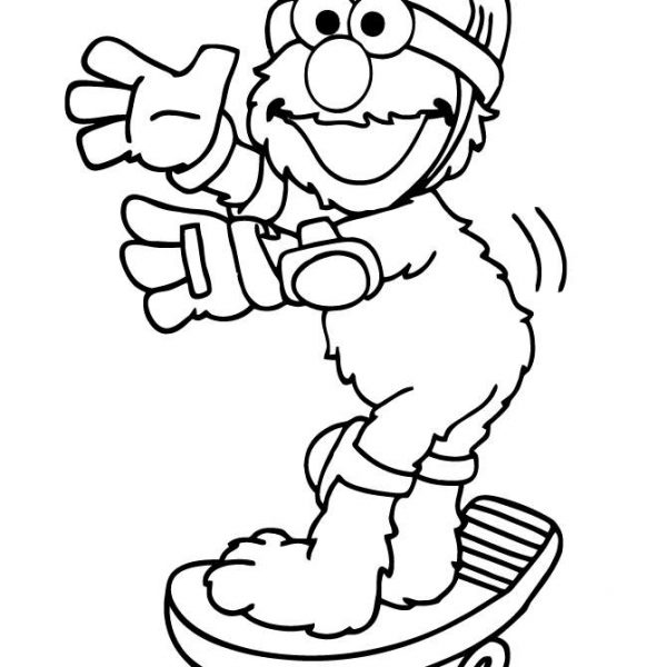 Sesame Street Elmo Coloring Pages Play with A Dog - Free Printable ...