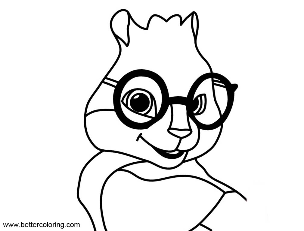 Free Simon from Alvin And The Chipmunks Coloring Pages printable