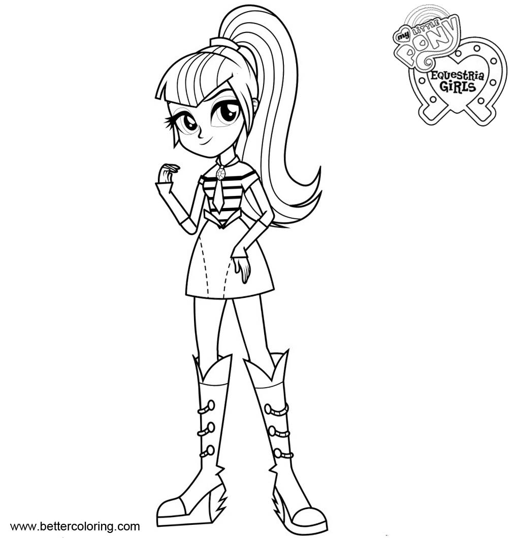 Free Sonata Dusk from My Little Pony Equestria Girls Coloring Pages printable