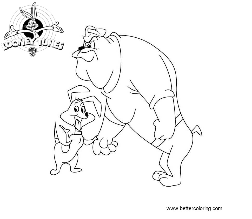 Free Spike the Bulldog from Looney Tunes Coloring Pages printable