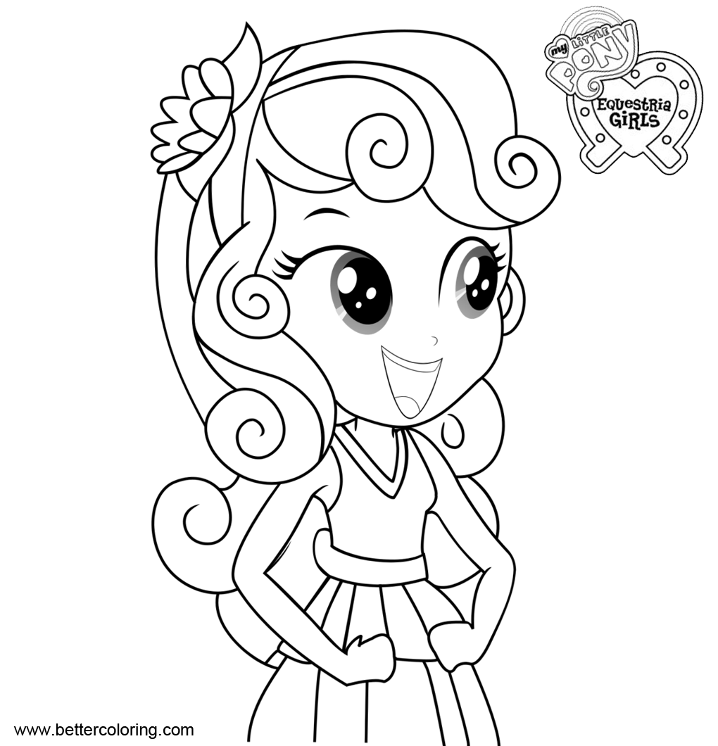 Free Sweetie Belle from My Little Pony Equestria Girls Coloring Pages printable