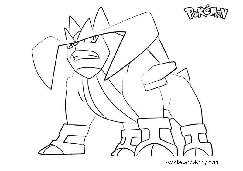 Terrakion from Pokemon Coloring Pages - Free Printable Coloring Pages