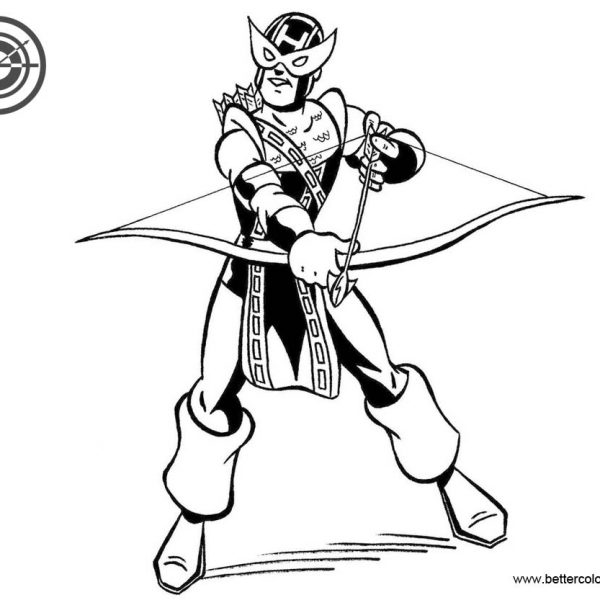 Avengers Hawkeye Coloring Pages - Toon Marvel Hawkeye Coloring Pages By Zombiegoo 600x600 