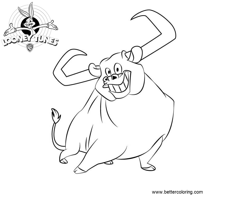 Free Toro the Bull from Looney Tunes Coloring Pages printable