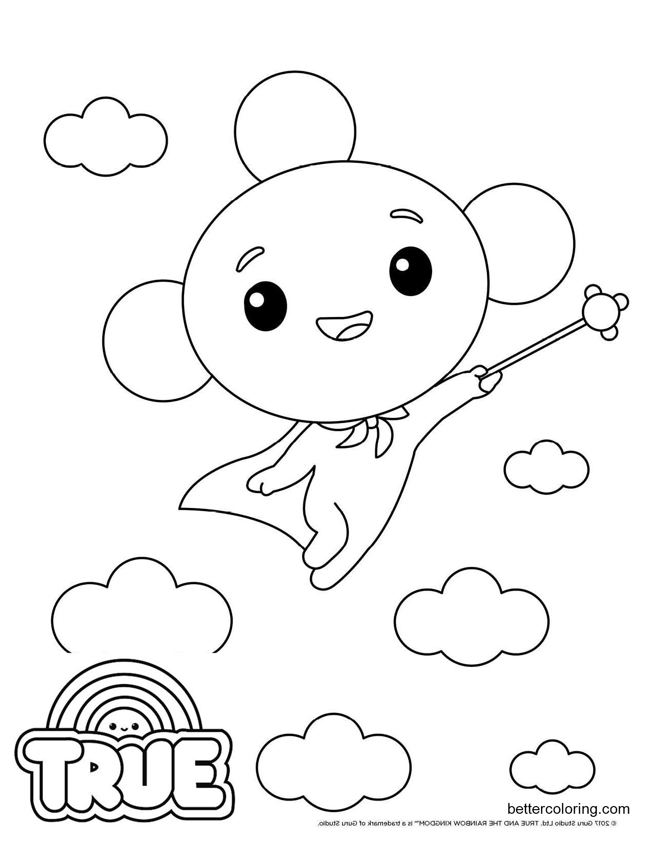 True And The Rainbow Kingdom Coloring Pages