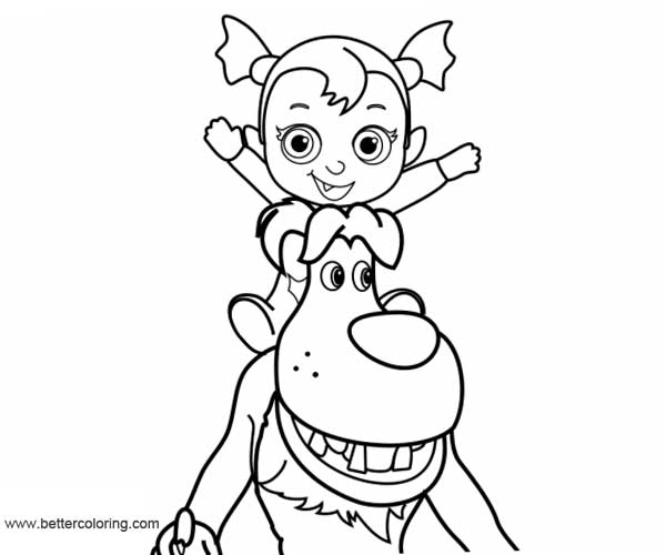 Free Vampirina Coloring Pages Easy Drawing Picture printable