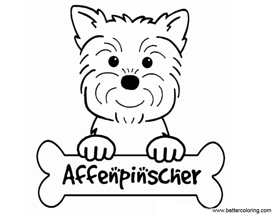 Free Yorkie Coloring Pages Clipart printable
