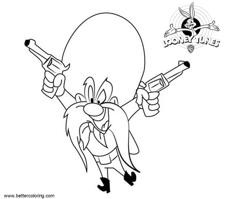 Free Yosemite Sam from Looney Tunes Coloring Pages printable