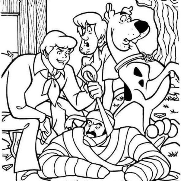 Scooby Doo Coloring Pages Halloween - Brave Scooby Doo Coloring Pages Zombie Island 600x600